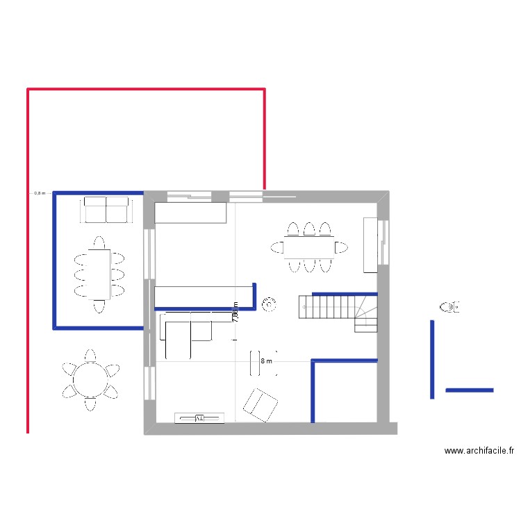 Villard les Cochettes. Plan de 0 pièce et 0 m2