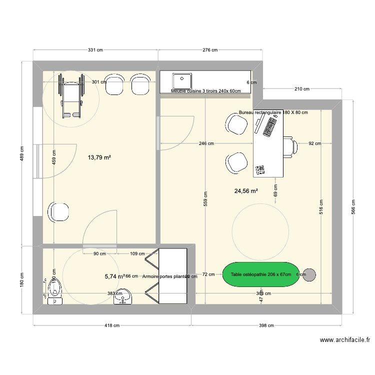 cabinet . Plan de 0 pièce et 0 m2