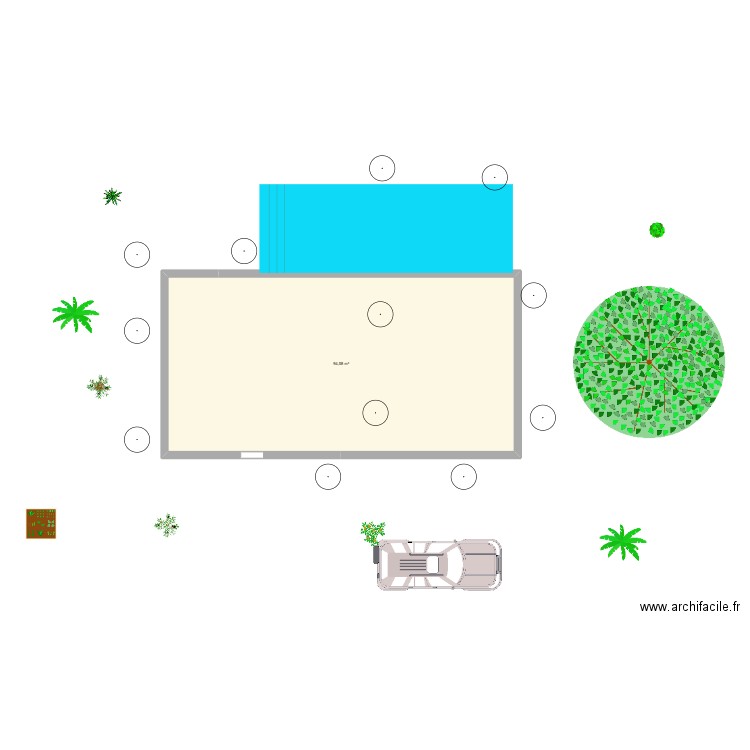VILLA M CLARO. Plan de 1 pièce et 95 m2