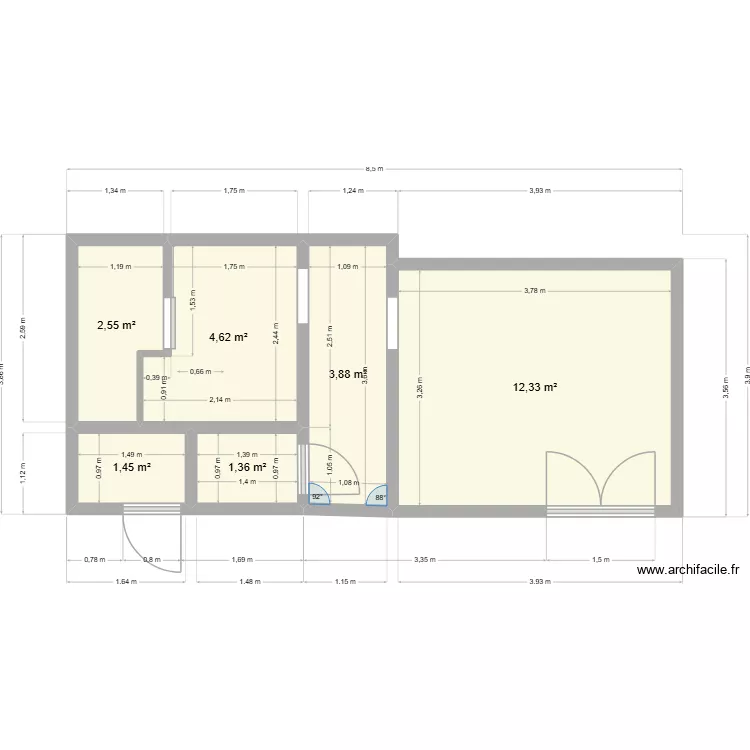 studio mae 2. Plan de 6 Pièces et 26 m² studio mae 2. Plan de 6 Pièces et 26 m²