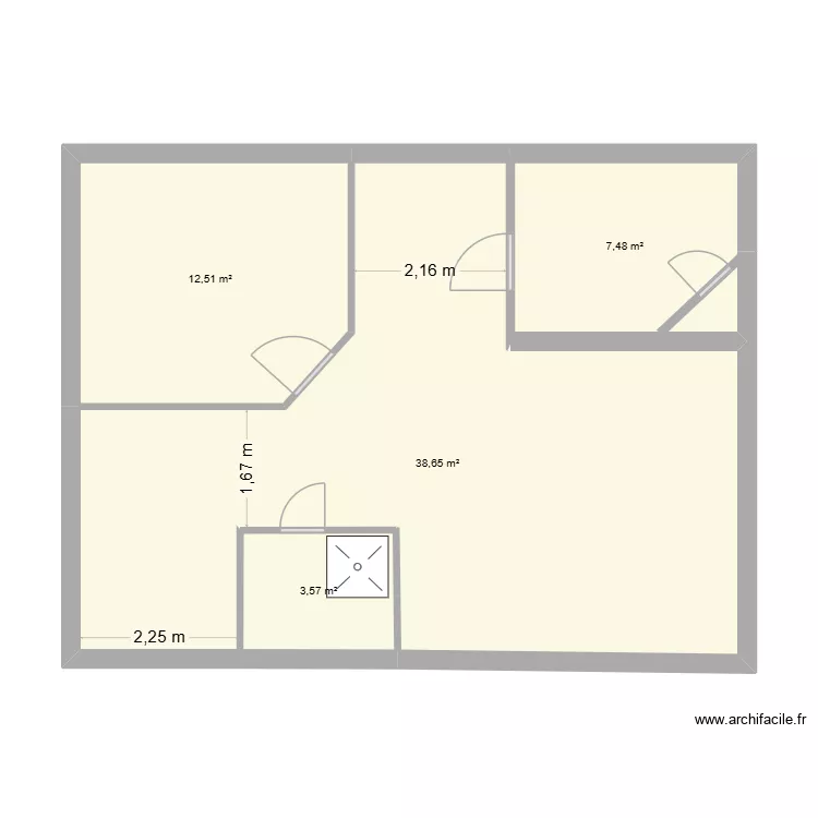 Montalieu sdb chbre. Plan de 4 Pièces et 62 m² Montalieu sdb chbre. Plan de 4 Pièces et 62 m²