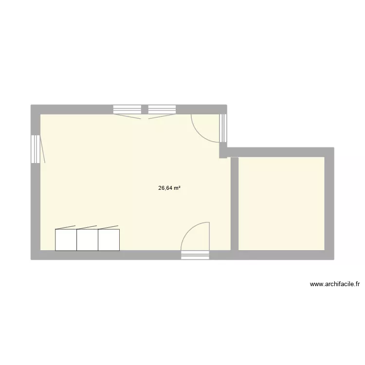 rez. Plan de 1 Pièce et 27 m² rez. Plan de 1 Pièce et 27 m²