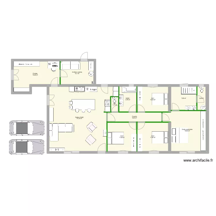 Malves Salon V7. Plan de 