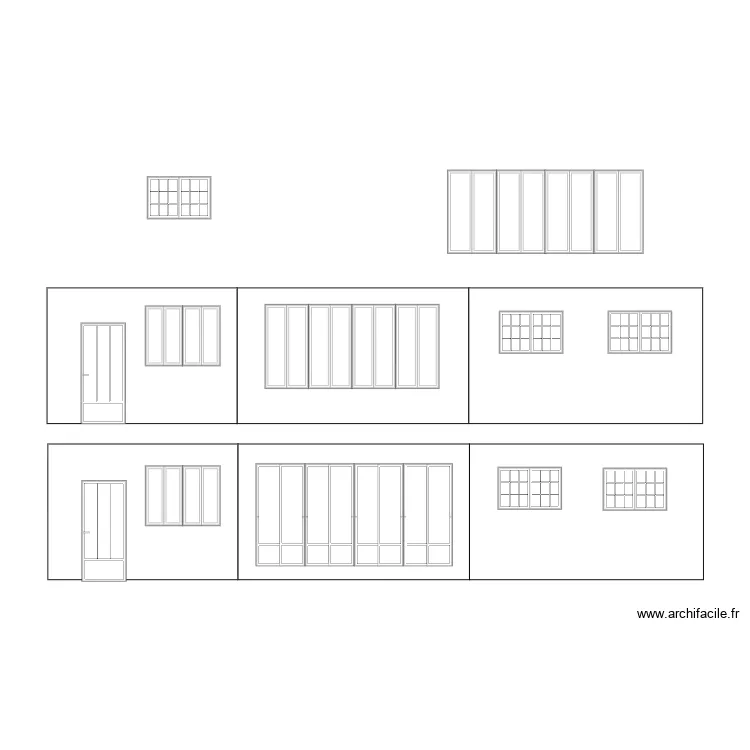 Extension fa&ccedil;ade. Plan de 