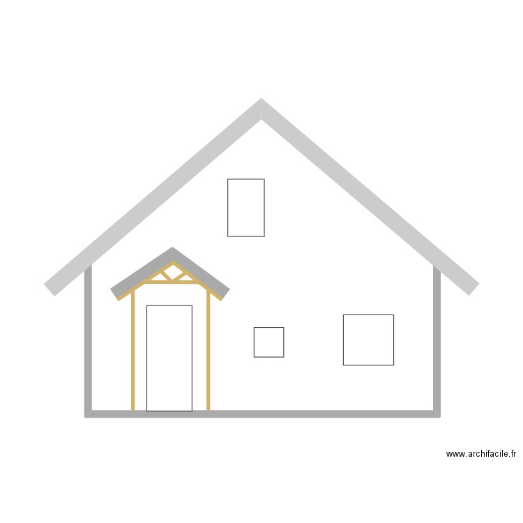 facade vue du lac. Plan de 0 pièce et 0 m2