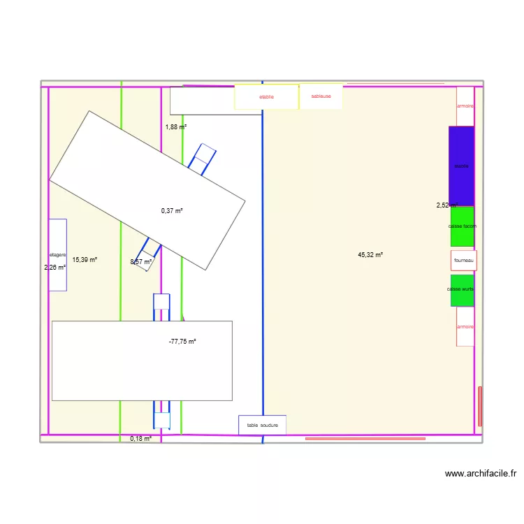 plan prov 1. Plan de 9 pièces et 77 m² plan prov 1. Plan de 9 pièces et 77 m²