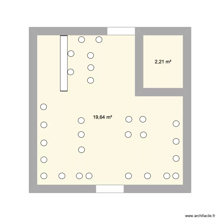 Rendu point de vente. Plan de 2 et 22 m² Rendu point de vente. Plan de 2 et 22 m²
