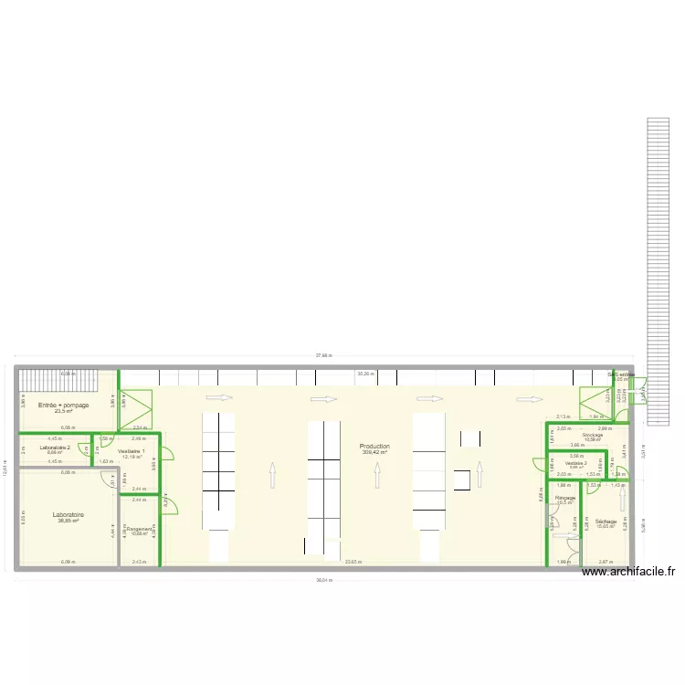 Camaret 1 Projet production &agrave; terre. Plan de 