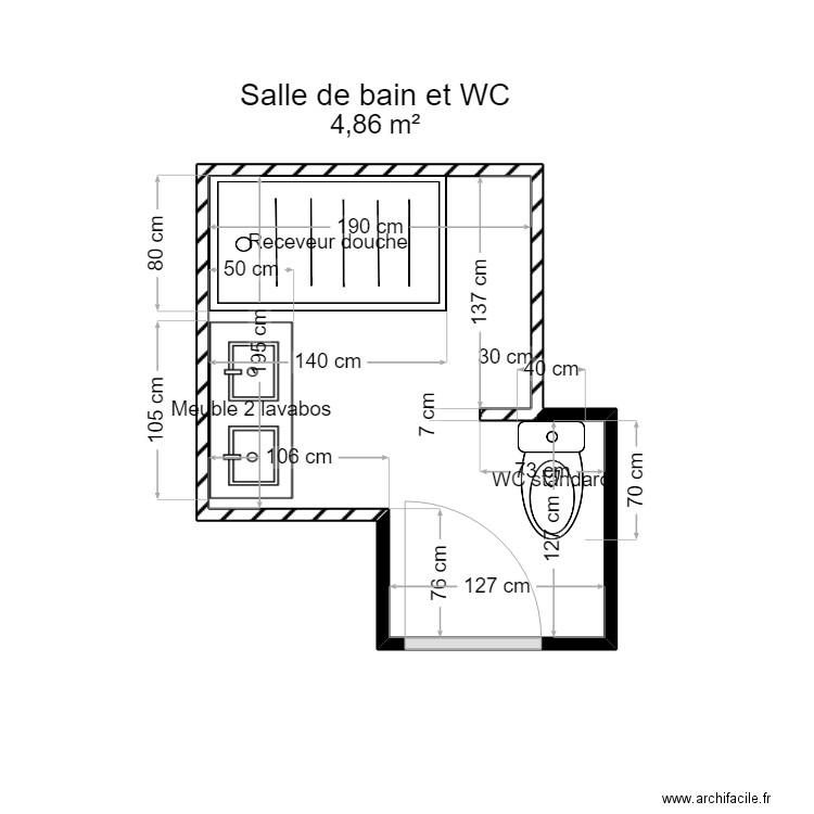 NIVET HELENA. Plan de 1 pièce et 5 m2