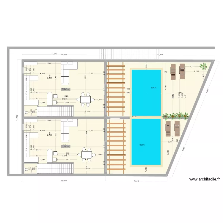 villa 3 Kallista. Plan de 18 pièces et 596 m²