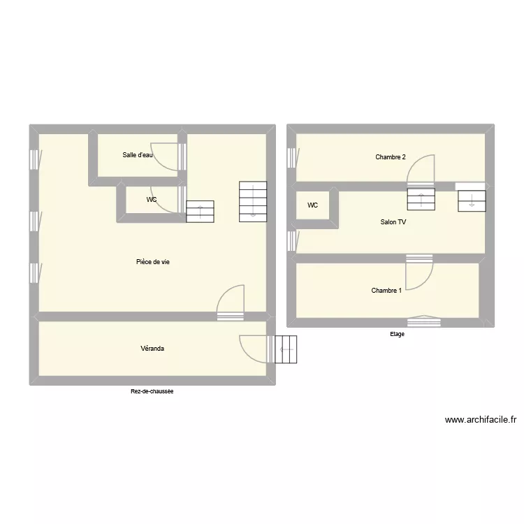 GR1386. Plan de 8  et 70 m²
