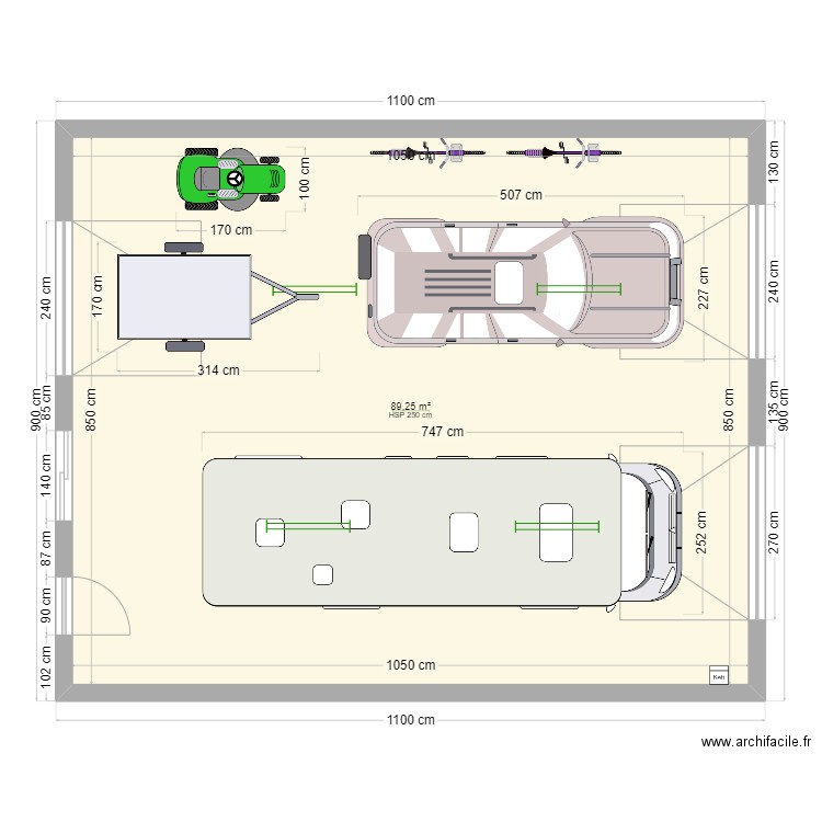 Garage Complet double. Plan de 0 pièce et 0 m2