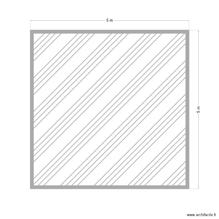 PMR. Plan de 1 pièce et 23 m2