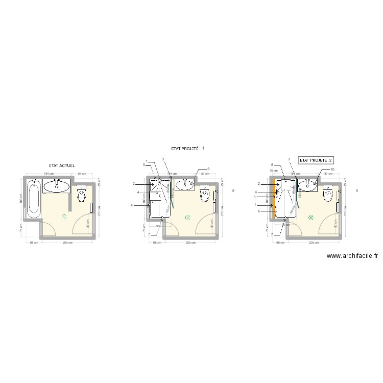 dossier GONZALES. Plan de 3 pièces et 17 m2