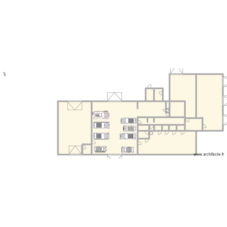 garage renault. Plan de 17 pièces et 542 m2