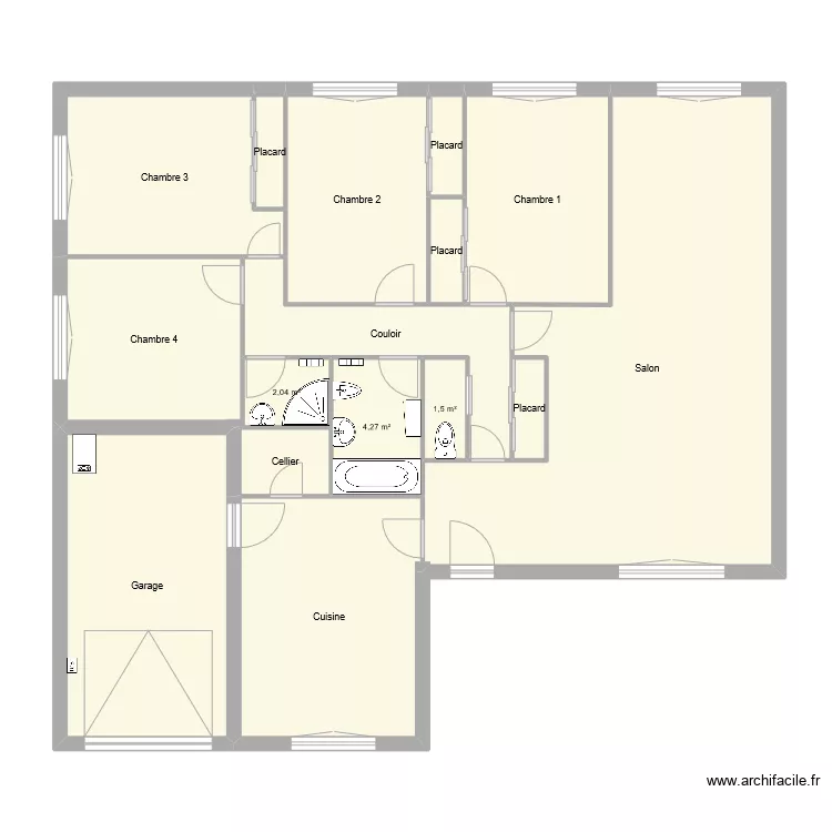 Saintorens actuel. Plan de 
