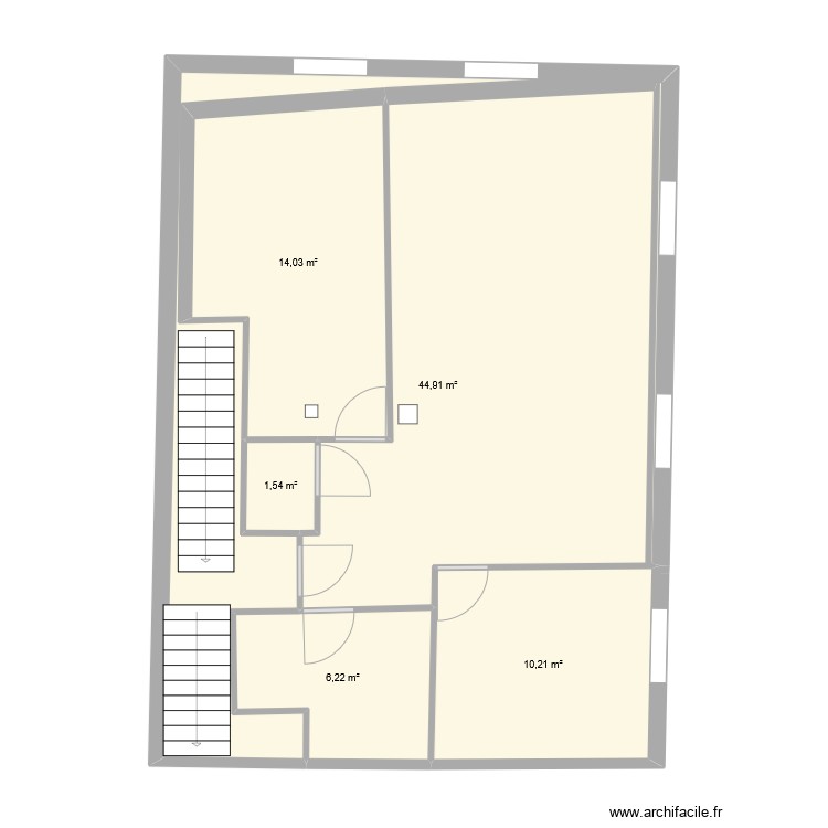 Appartement R+1 Vierge. Plan de 0 pièce et 0 m2