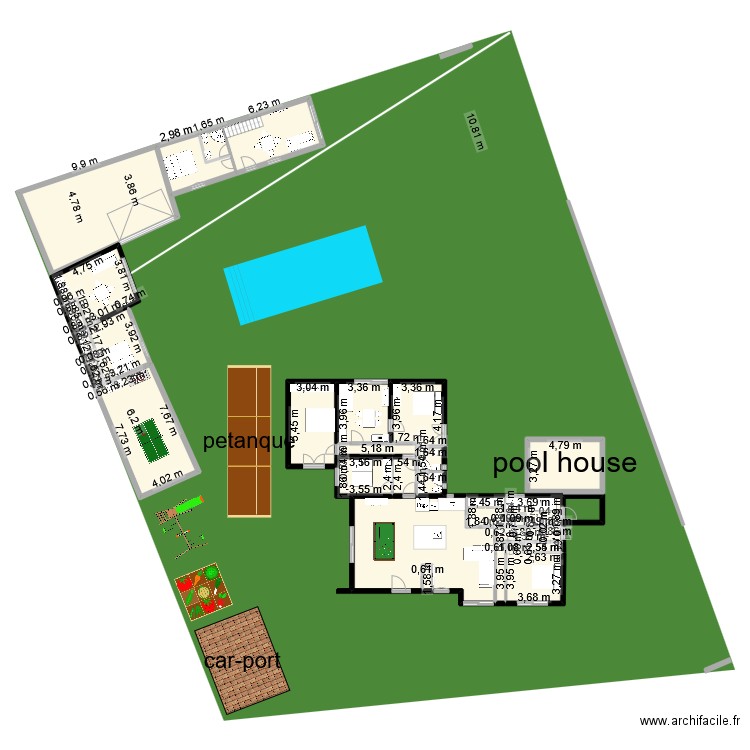 acqueduc14. Plan de 28 pièces et 309 m2