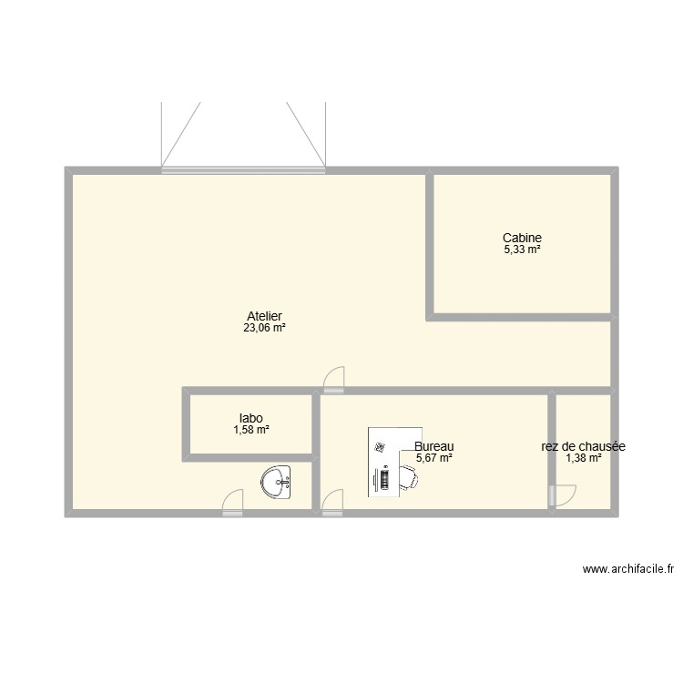 1 ère étage. Plan de 0 pièce et 0 m2