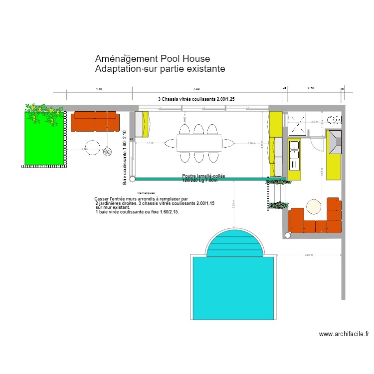ABRI DE PISCINE BERNARD,. Plan de 0 pièce et 0 m2