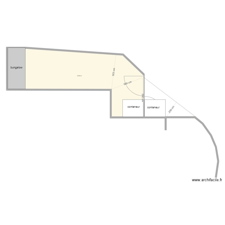 terrain la sine. Plan de 1 pièce et 120 m2