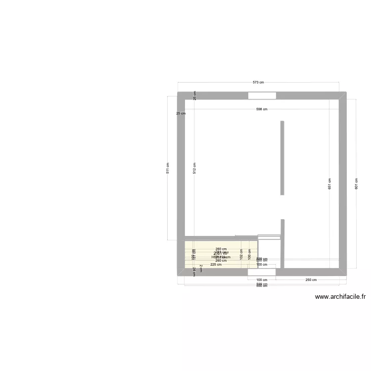 1er etage cote ext&eacute;rieur . Plan de 