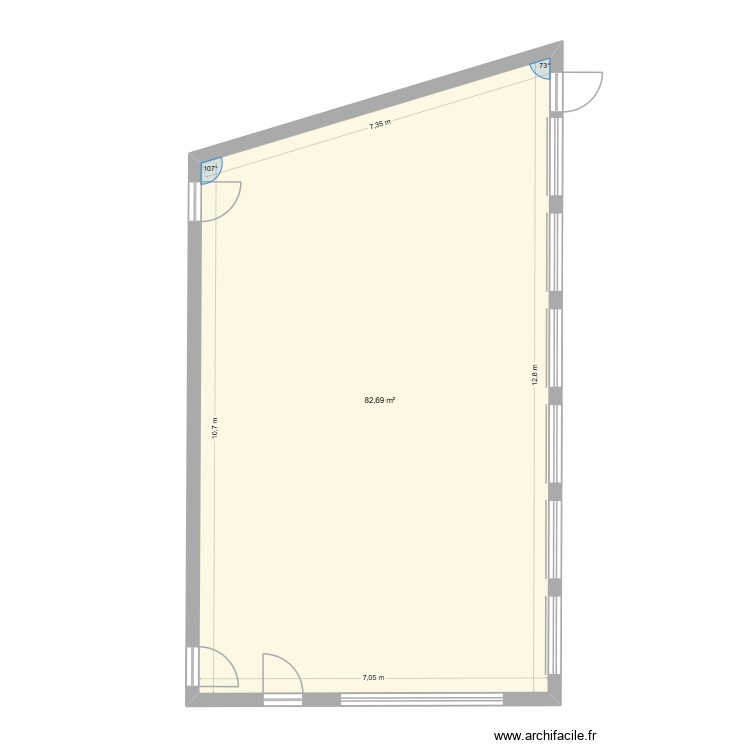 technosalle. Plan de 0 pièce et 0 m2