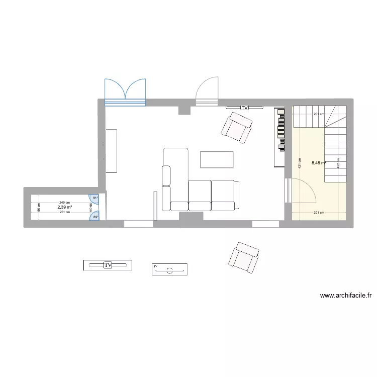 salon1. Plan de 