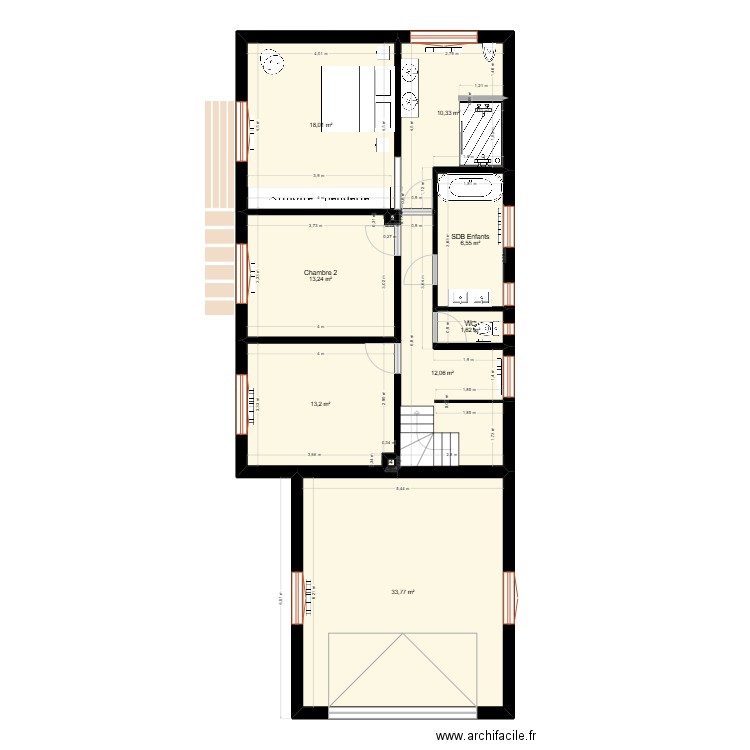 Plan Maison Réno 1. Plan de 20 pièces et 218 m2