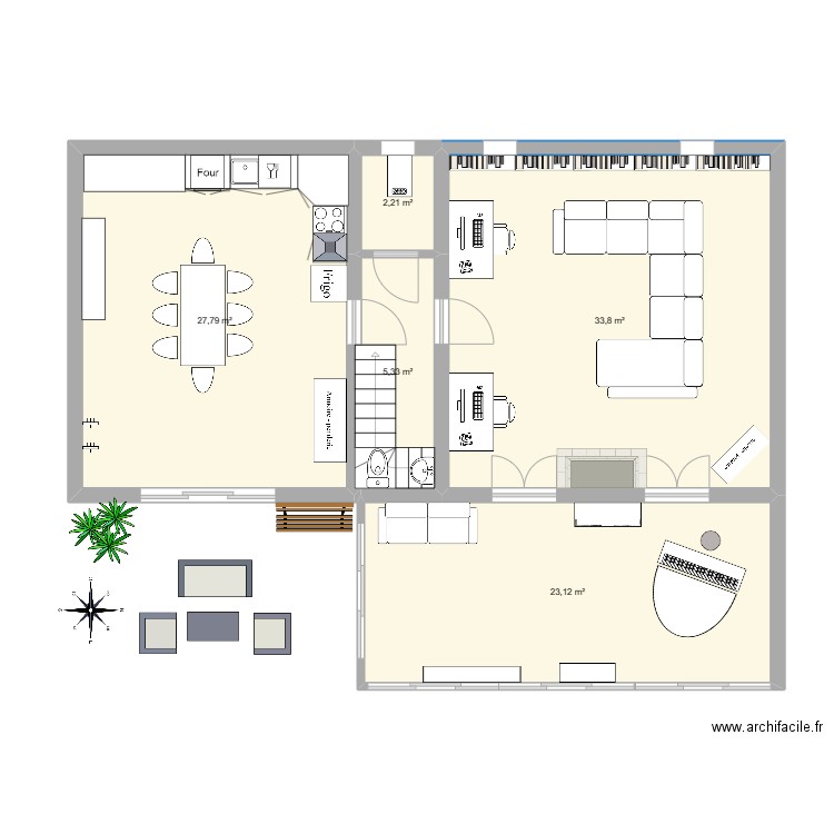 NICOLAS. Plan de 12 pièces et 166 m2