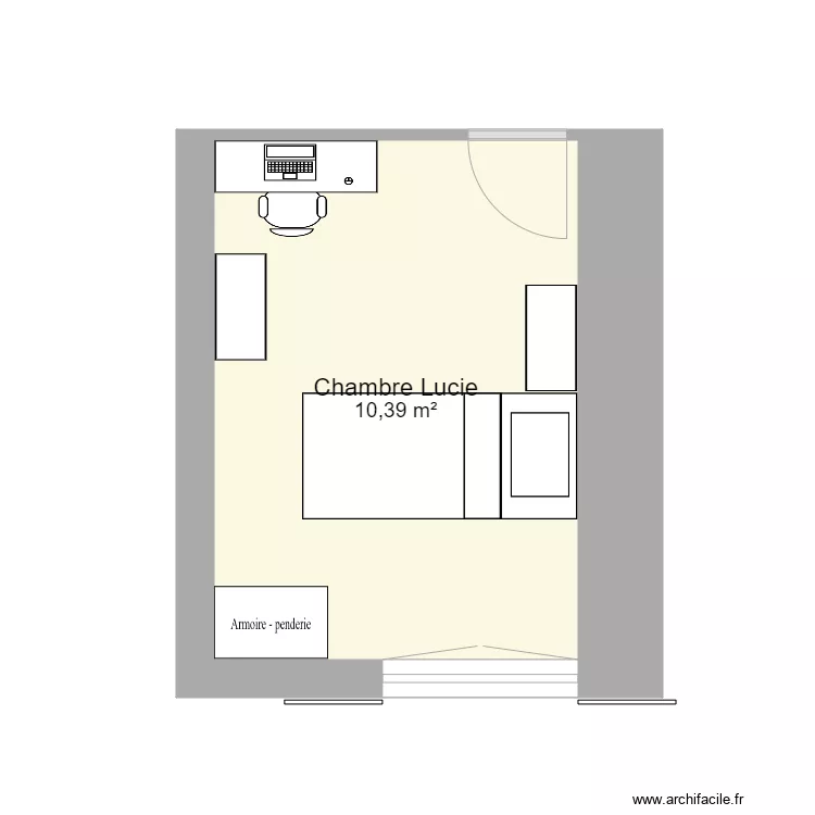 Chambre Lucie 3. Plan de 