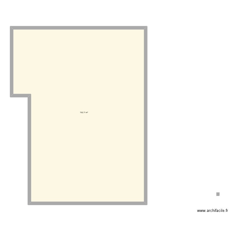 batiment. Plan de 1 pièce et 76 m2