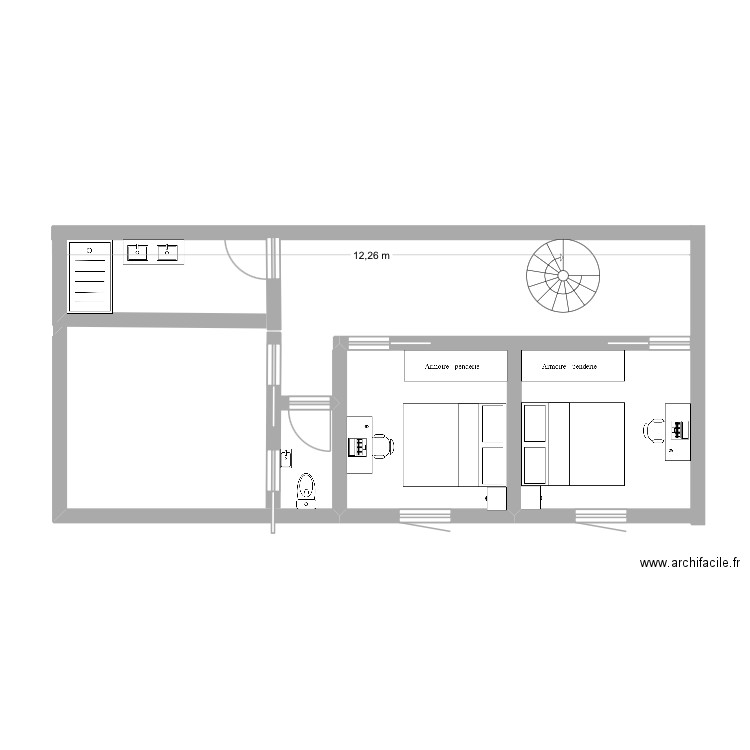 R+1. Plan de 0 pièce et 0 m2