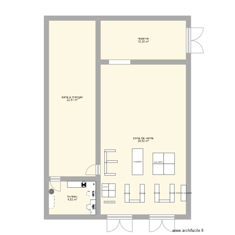 plan noz 2. Plan de 4 pièces et 77 m2