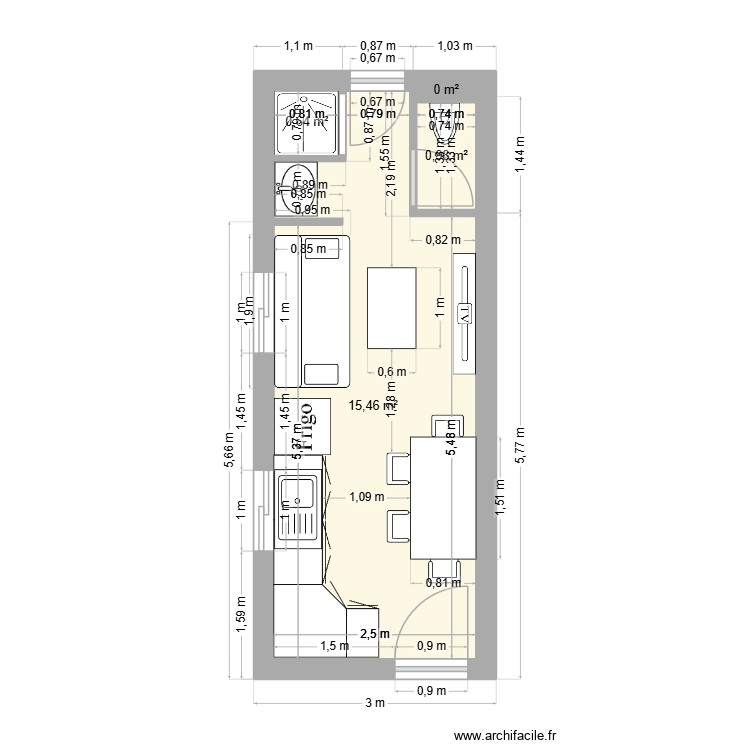 EXTENTION GUEDJ. Plan de 0 pièce et 0 m2