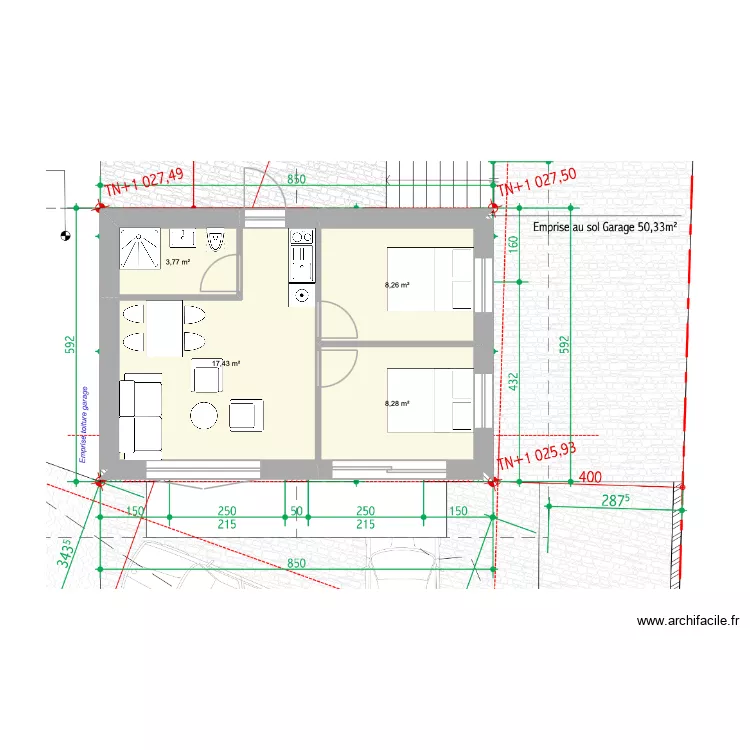 Annexe 1.1. Plan de 4  et 38 m²