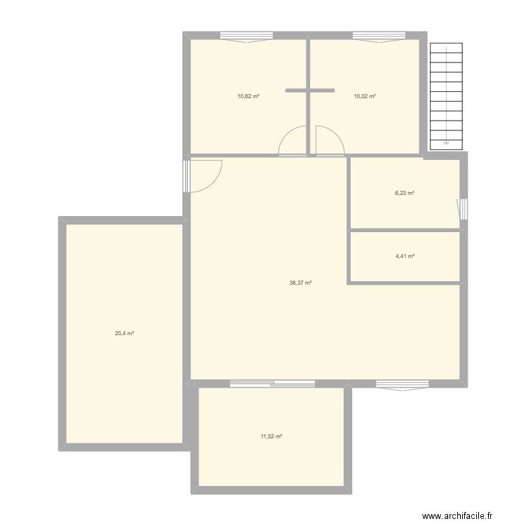 souston1. Plan de 17 pièces et 201 m2