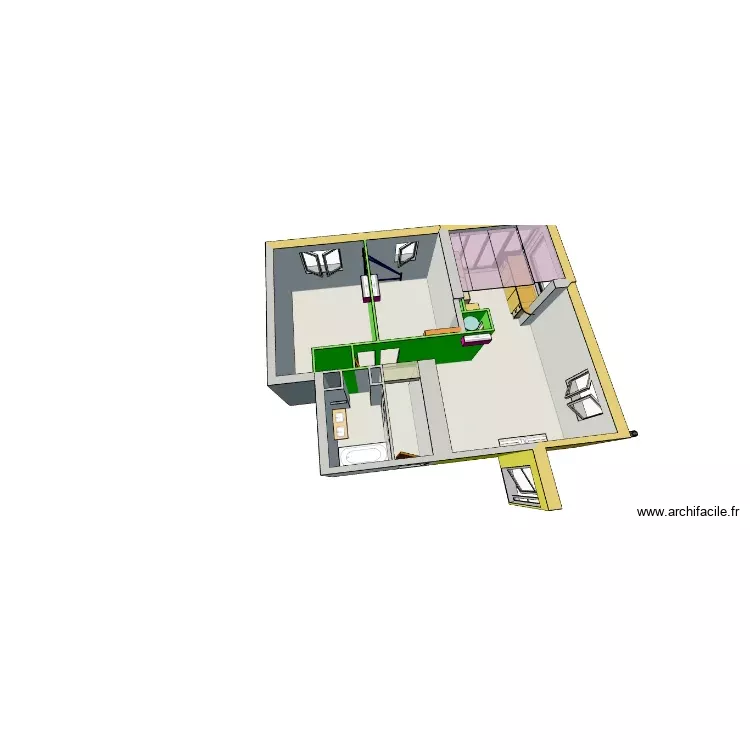 Plan07 clim. Plan de 8 Pièces et 60 m²