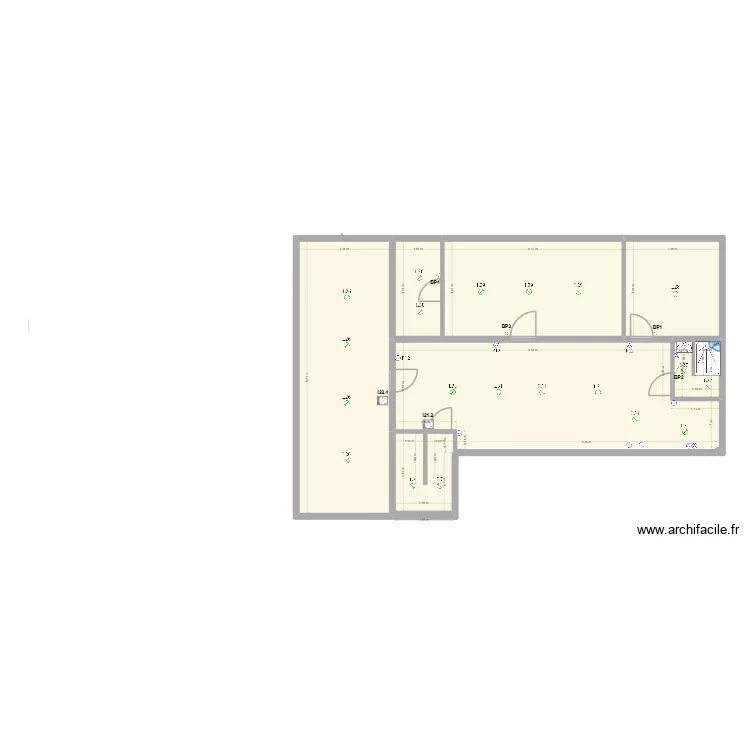 plafond beaumont. Plan de 9  et 119 m²