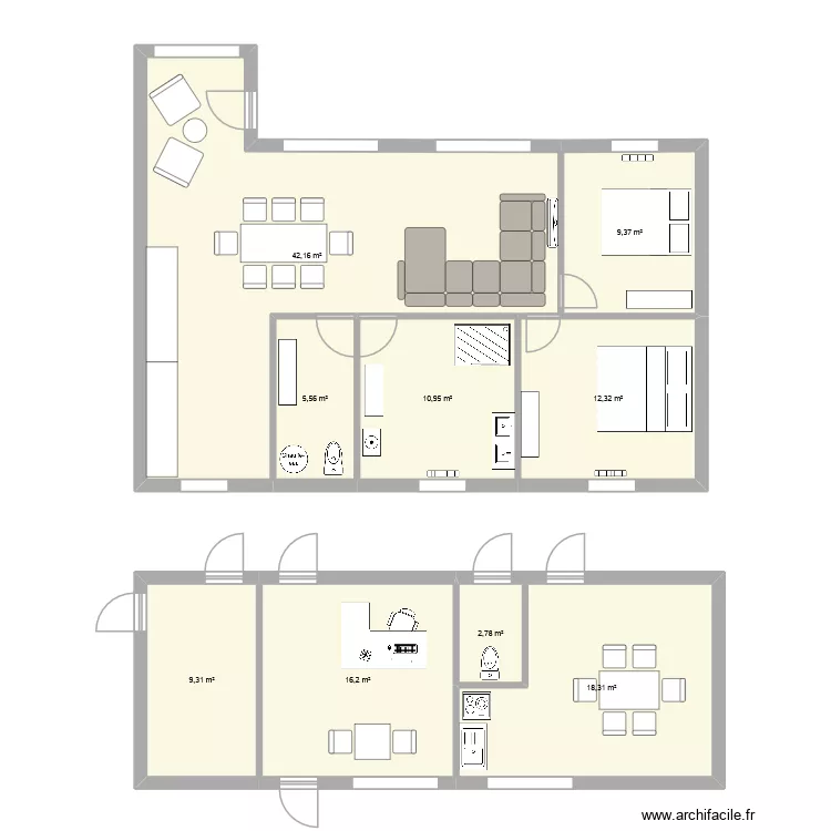 aero. Plan de 9 et 127 m² aero. Plan de 9 et 127 m²