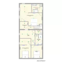 Plan étage implantation électrique - Michel Yaux