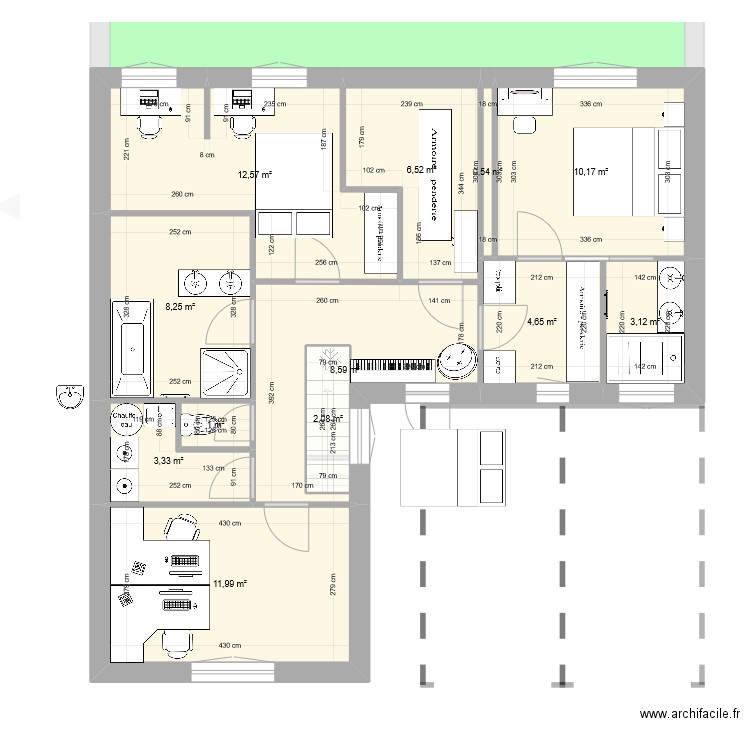 ChaLou_Nomain_Louis_V2Ter. Plan de 17 pièces et 234 m2
