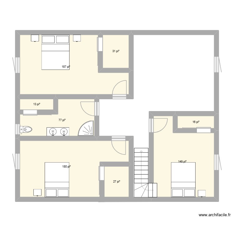 charlemagne etage. Plan de 0 pièce et 0 m2