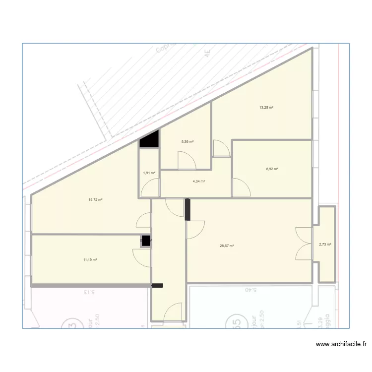 Cam & Tom - Plan initial. Plan de 