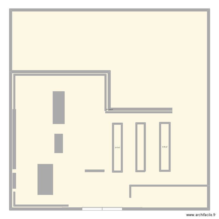 Plan spar. Plan de 3 pièces et 389 m2