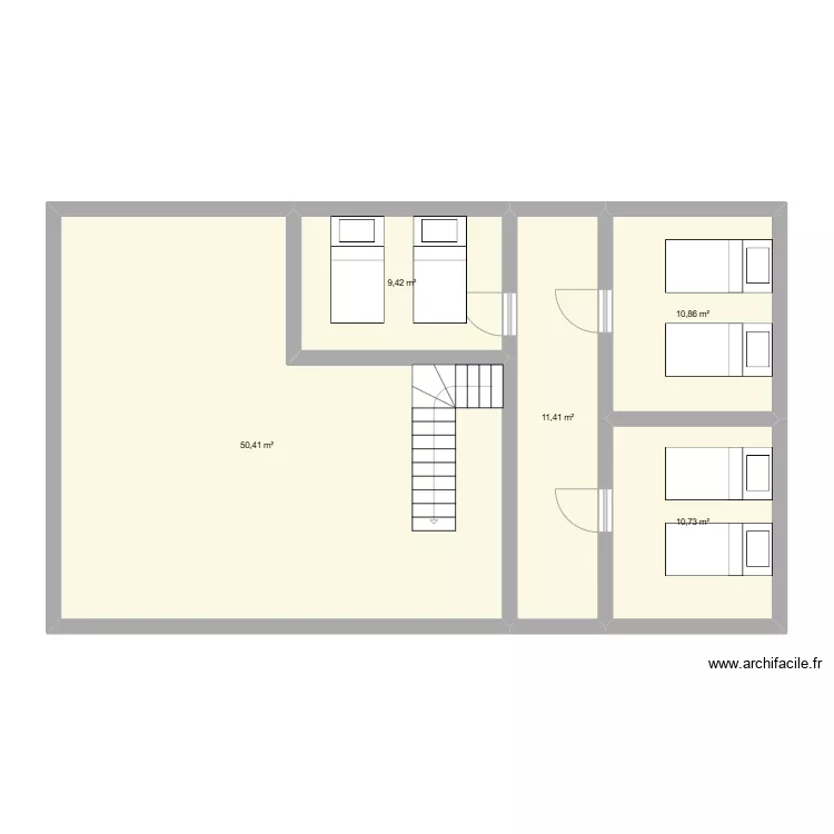 combles grange. Plan de 