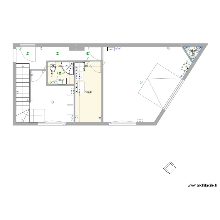 Rdc electricité. Plan de 0 pièce et 0 m2