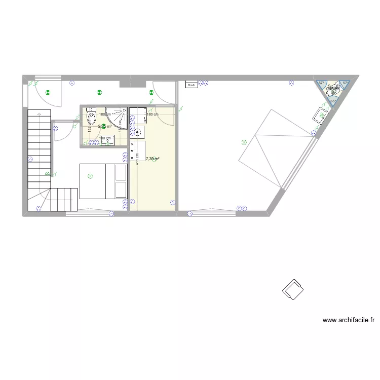 Rdc electricit&eacute;. Plan de 