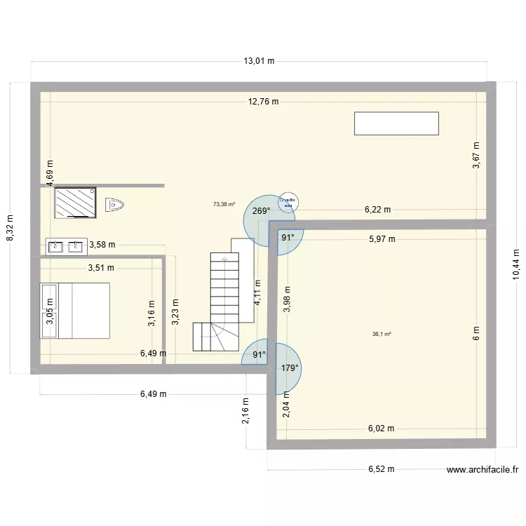 plan n2. Plan de 2 et 109 m² plan n2. Plan de 2 et 109 m²