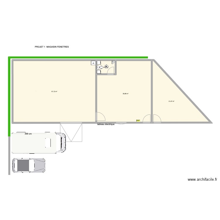 LOCAL LOCATIF 2024 atelier décorticage 1. Plan de 4 pièces et 122 m2